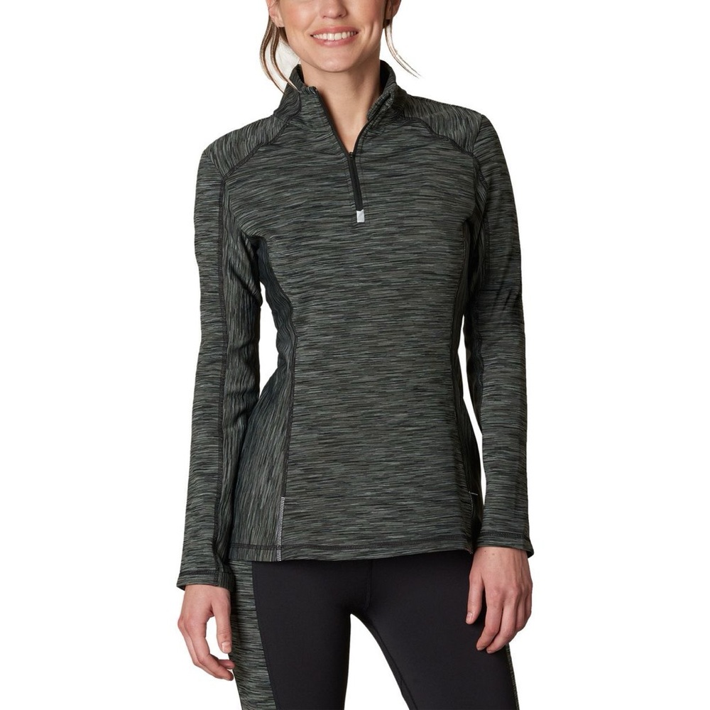 prAna Sierra 1/4 Zip Shirt in Grey / Black Digital Size XS